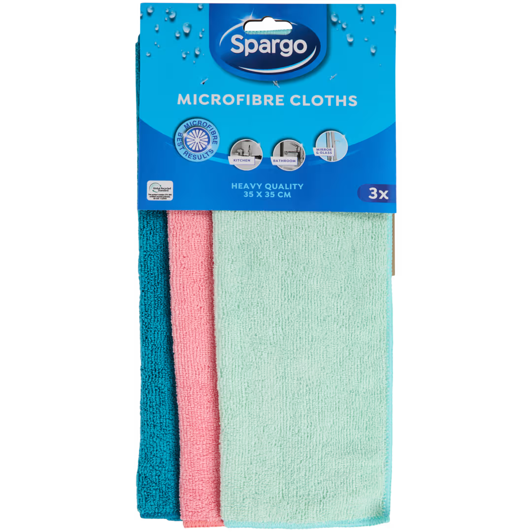 🧽 Spargo Lavete din microfibră – 3 bucăți