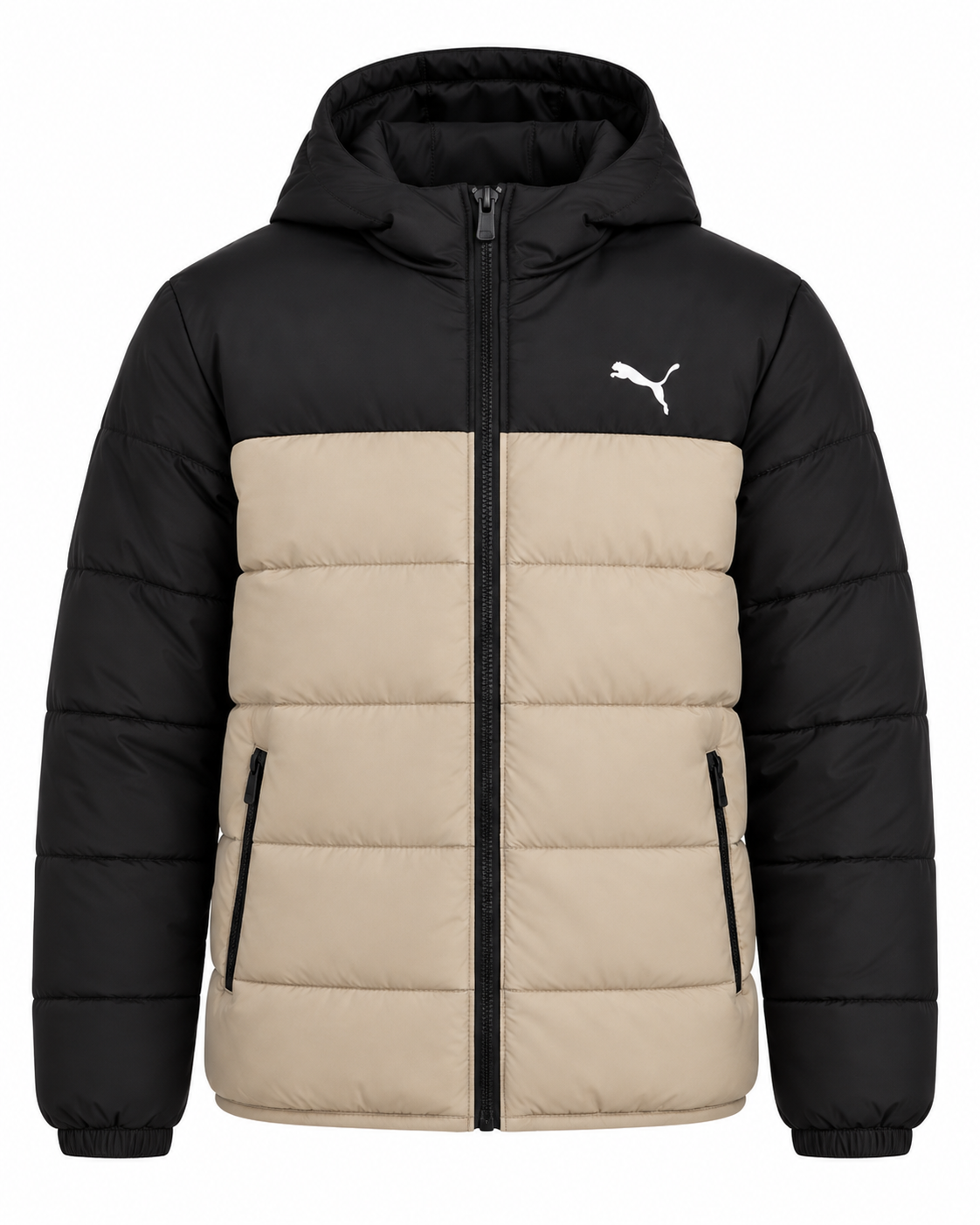 🧥 Geacă Puma Essentials Hooded Padded 685211-55 – Ice Coffee/Negru
