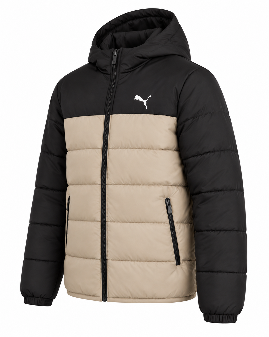 🧥 Geacă Puma Essentials Hooded Padded 685211-55 – Ice Coffee/Negru